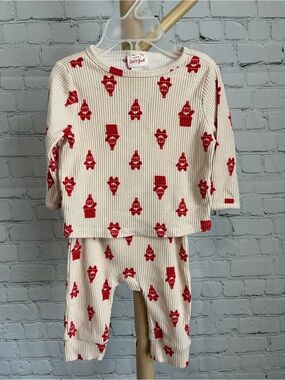 ⭐️⭐️PICK 5 / $20 Cat & Jack Cream and Red Kids Thermal Pajama Set